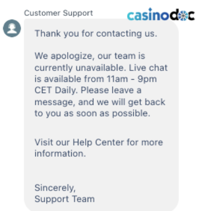assistance client sur yuki casino