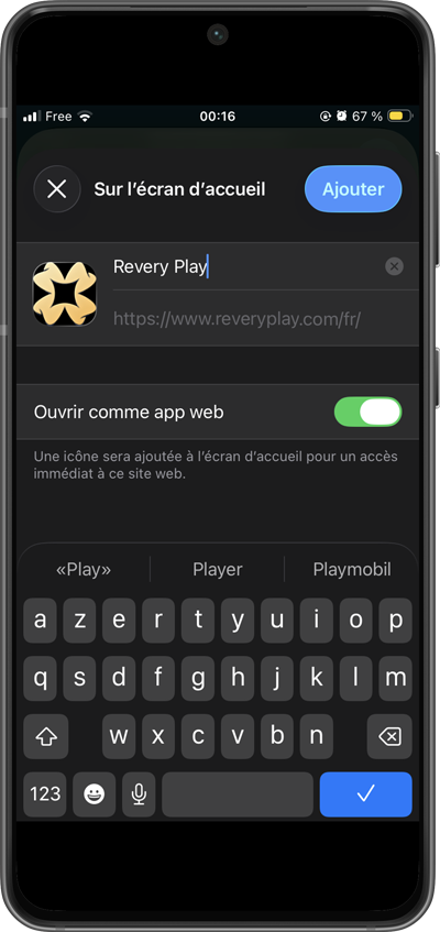 connecter mobile reveryplay