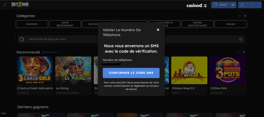 connexion à betzino étape3