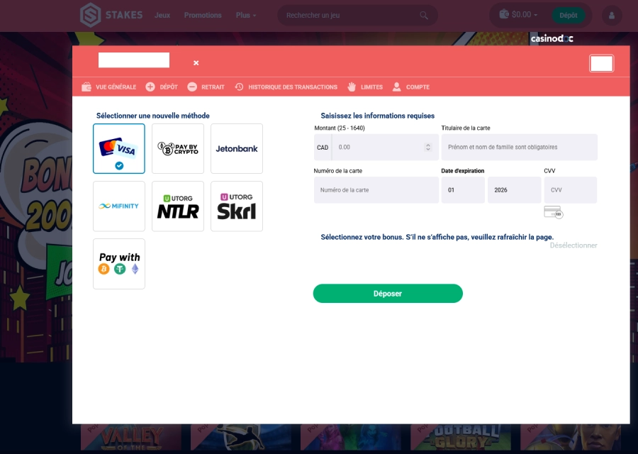 connexion stakes étape3