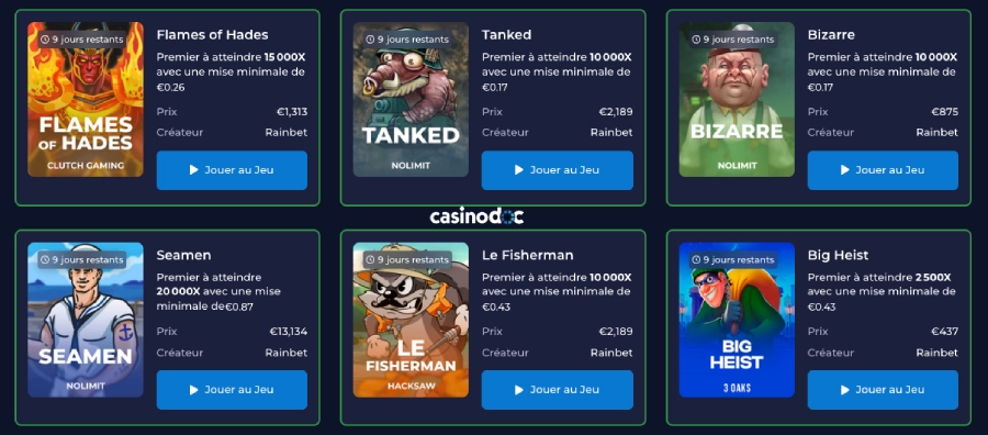 défis rainbet casino