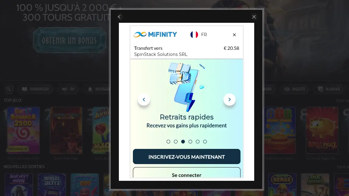 fournir les informations de paiement sur Godz Casino