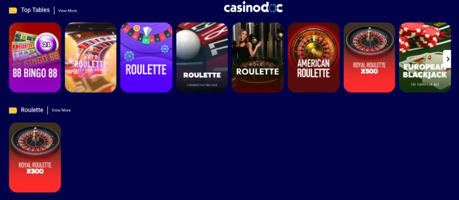 jeux de table sur yuki casino