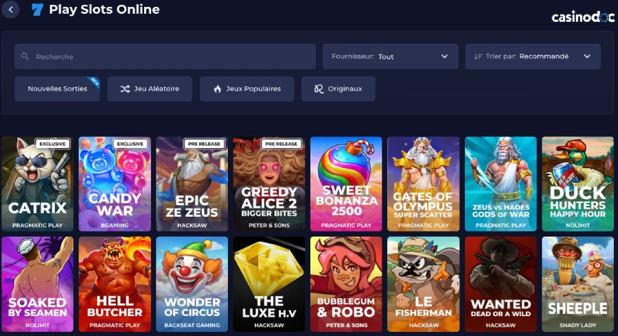 machines à sous sur rainbet casino