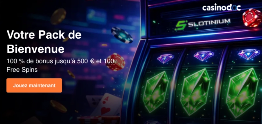 offre de bienvenue slotinium