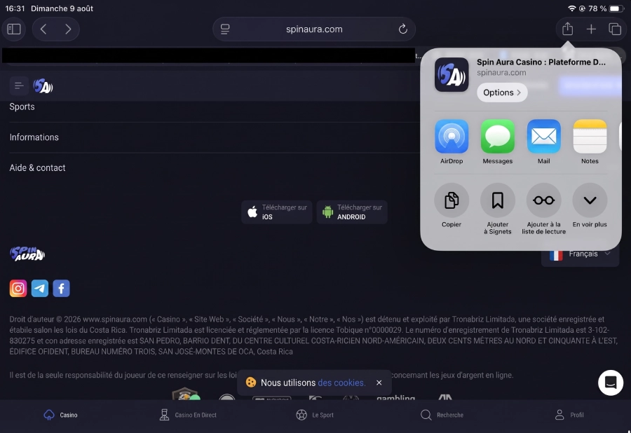 ajouter spinaura sur iphone étape3