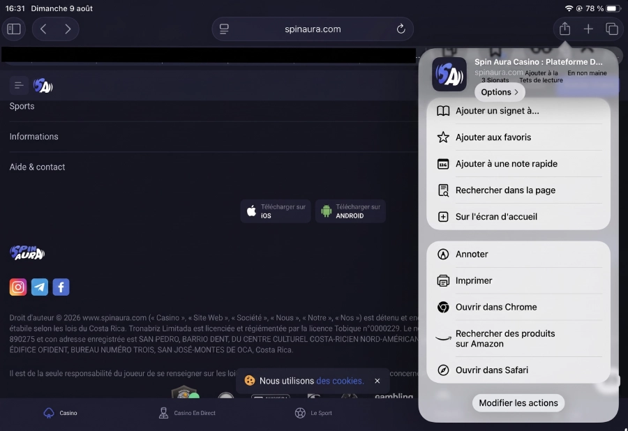 ajouter spinaura sur iphone étape4