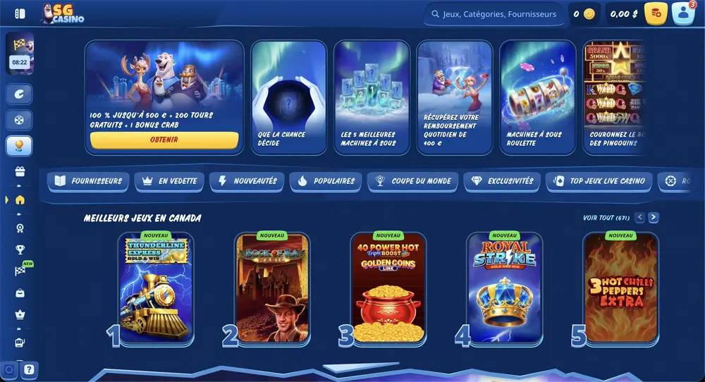 connecter étape 3 sg casino