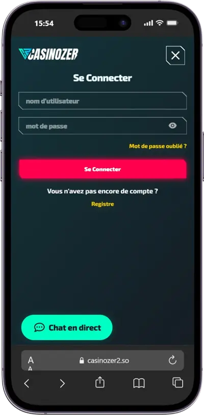 connecter sur mobile casinozer
