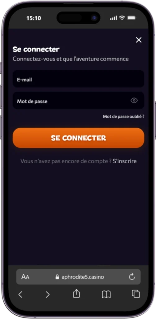 connexion aphrodite casino