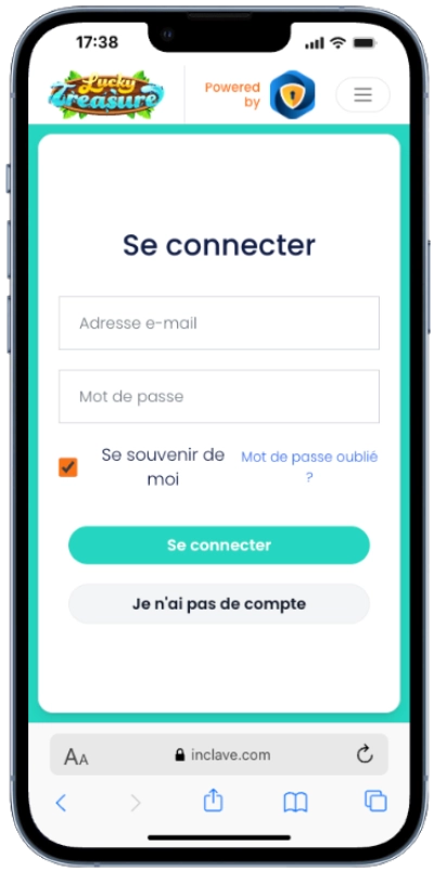connexion mobile lucky treasure