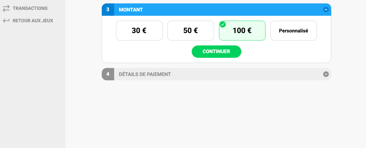 retirer ses gains lucky treasure étape 4