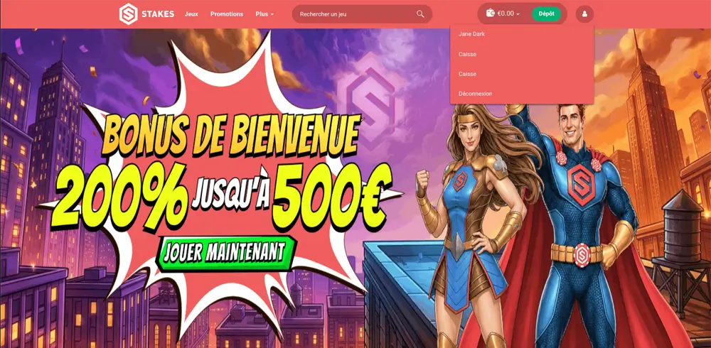 retirer ses gains stakes casino étape 2