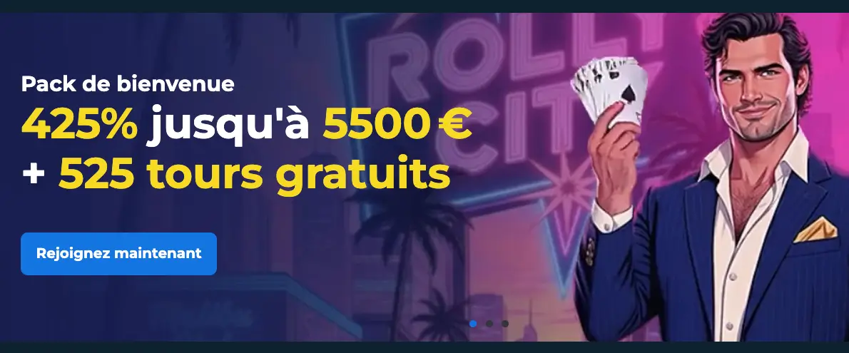 Bonus de bienvenue de Rollyspin Casino
