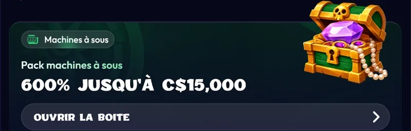 Bonus de bienvenue SmashCasino au Canada