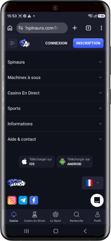 spinaura sur android étape1