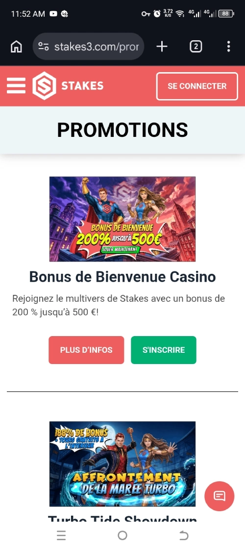 stakes casino sur android étape1