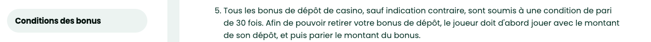 conditions des bonus tikal casino